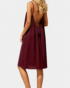 Costa Serena™ | Vestido midi de espalda abierta
